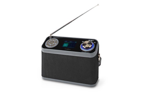 Nedis RDDB5200BK DAB+ & FM Radio with Bluetooth & Rechargeable Battery - Black